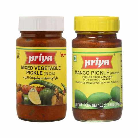 اشتري Priya Mango Pickle 300g And Mix Veg Pickle 300g في الامارات