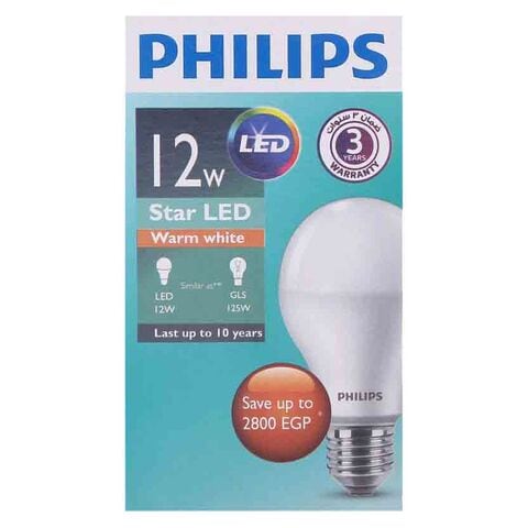 Philips E27 LED Bulb - 12 watt - 3 Pieces - Yellow