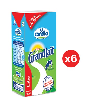 Buy Candia Lait Uht Entier 125ML X6 Online - Shop Fresh Food on