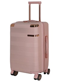 Senator Brand Hardside Small Cabin Size 52 Centimeter (20 Inch) 4 Wheel Spinner Luggage Trolley in Milk Pink Color A5125-20_PNK