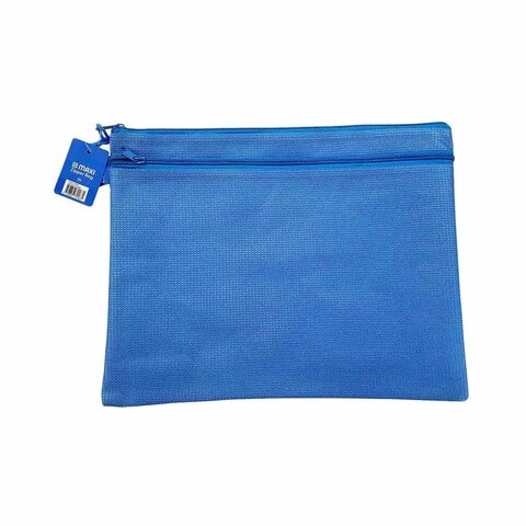 Maxi Double Zipper A4 Film Cover Bag Blue