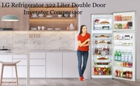 LG 322 Liter Double Door Refrigerator, Silver, G322RLBB, Inverter Compressor (International Version)