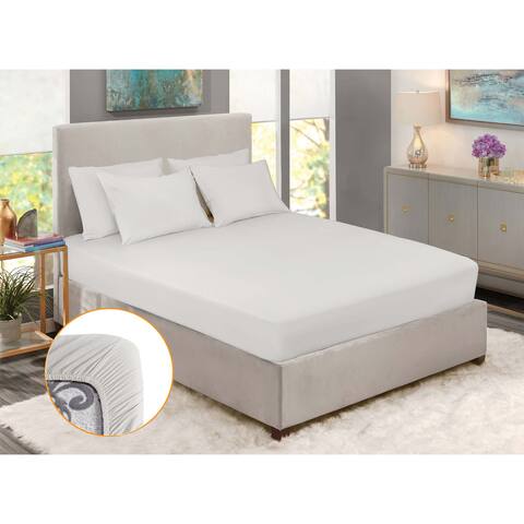 4Bed Bed Sheet Fitted - 180 x 200 cm - Off White Color Online