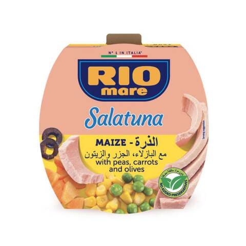 اشتري ريو ماري سالاتونة بالذرة مع البازلاء والجزر والزيتون 160 غرام في الامارات
