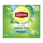 اشتري Lipton Mint Natural Green Teabags 1.5g Pack of 100 في الامارات