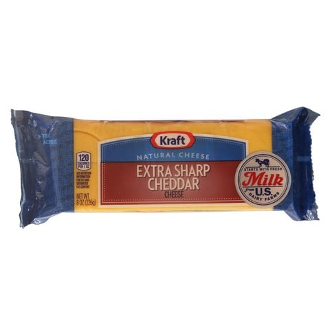 Kraft Natural Cheese Extra Sharp Cheddar Cheese 226g