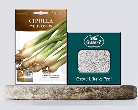 Onion Seeds   Model COD.BSOCIP007 Brand HORTUS   Origin Italy + Agricultural Perlite Box (5 LTR.) by GARDENZ