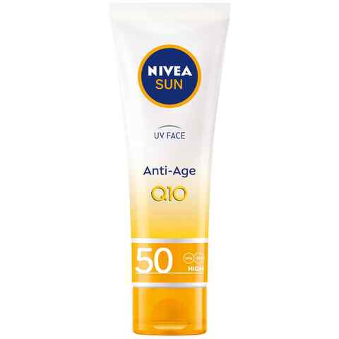 NIVEA SUN Face Cream UV Anti-Age Sunscreen Face Protection SPF 50 Tube 50ml