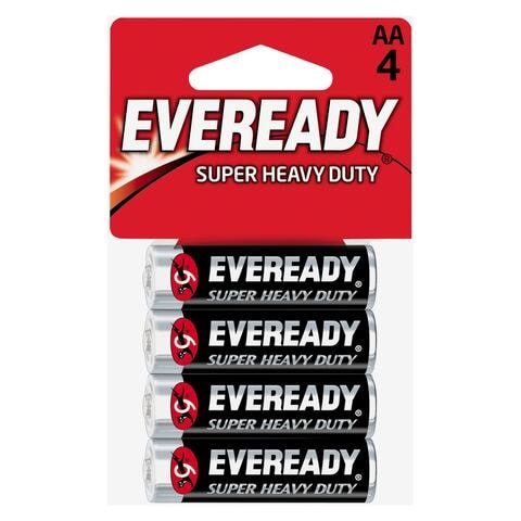 Eveready AA Super Heavy Duty Battery Black Pack of 4
