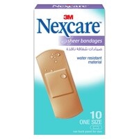 Nexcare Plastic Sheer Bandages Plasters 72 mm x 25 mm 10 PCS