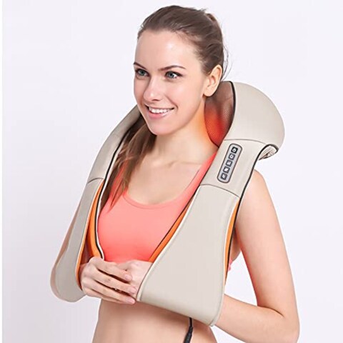 U Shape Electrical Shiatsu Back Neck Shoulder Body Massager Infrared Heated  Kneading Car/Home Massage