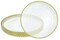 Dinner plates 6PC Clear Charger Plate with Gold Beads Rim Acrylic Decorative Service Plates Dinner Serving Wedding Xmas Party Decors (Color : Gold rim, Plate Size : 13 Inches)