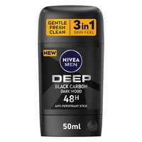 NIVEA MEN Antiperspirant DEEP Black Carbon Stick 50ml