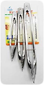 Stainless Steel Kitchen Tong, Multi Purpose Tool in the Kitchen &amp; Outdoor Use (Pack of 3 Units)