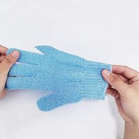 Exfoliating Gloves Body Scrub Bath Gloves for Body clean, Skin Shower Scrubber(blue)