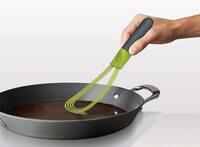 Joseph Joseph 10539 Twist Whisk- Flat Whisk And Balloon Whisk- Suitable For Non-Stick Cookware, Silicone, Grey/Green