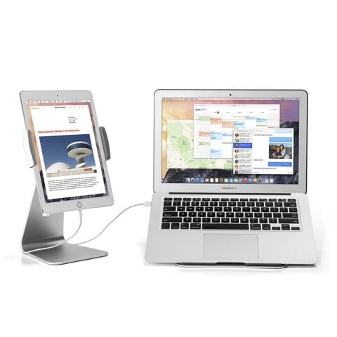 UPERGO AP-7S Aluminum Alloy Height Adjustable Tablet Stand/Holder For upto 13&quot; iPad And Tablet - Silver