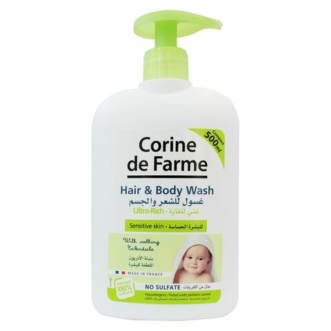 Corine de Farme Sulphate Free Baby Hair And Body Wash For Sensitive Skin 500ml