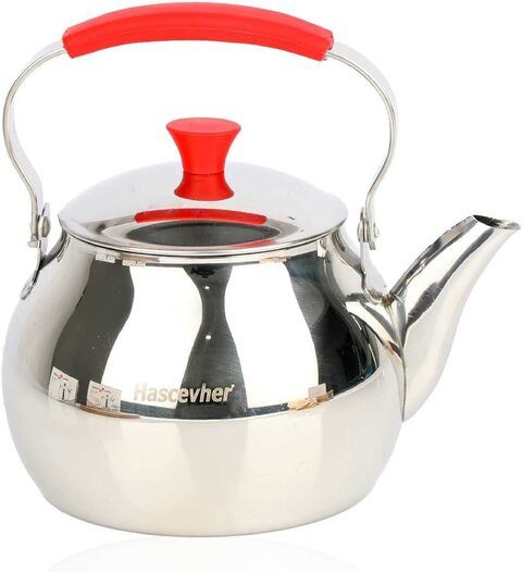 Hascevher Stainless Steel Teapot, Tea Kettle, Stove Top Tea Kettle, Teapot With Heat Resistant Handle - Mevlana (2.0 L)