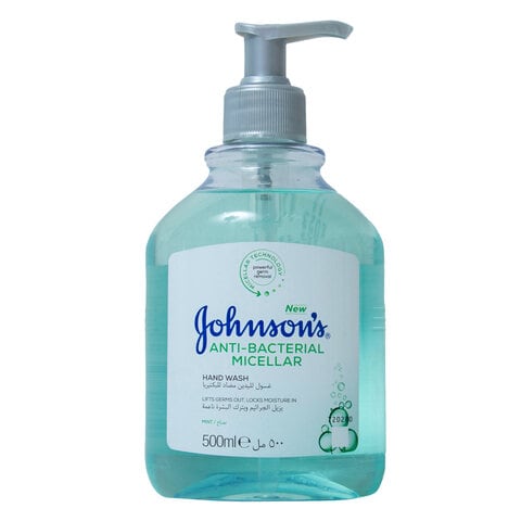Johnson&#39;s Anti Bacterial Micellar Hand Wash Mint 500ml