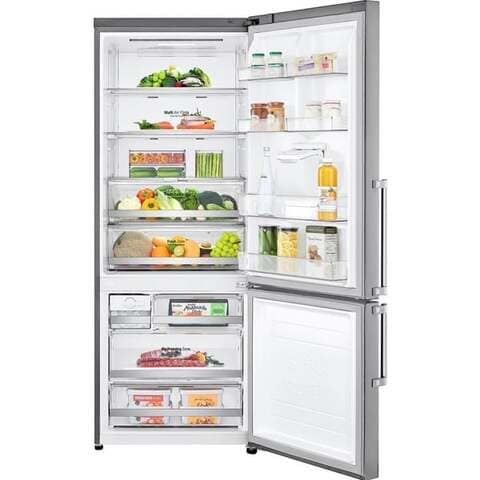 LG 446 Liter Bottom Freezer Refrigerator, With Water Dispenser, Silver, GCF689BLCM, Inverter Linear Compressor (International Version)