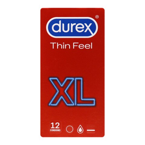 Durex Thin Feel XL Condoms Clear 12 count