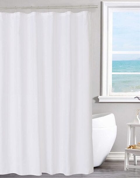 Buy PEVA Shower Curtain Liner Solid White, Hotel Quality, Machine Washable,  180 x 180 cm, for Bathroom Online - Shop Home & Garden on Carrefour UAE
