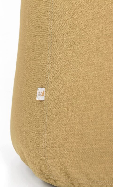 Luxe Decora Fabric Bean Bag With Filling (M, Beige)