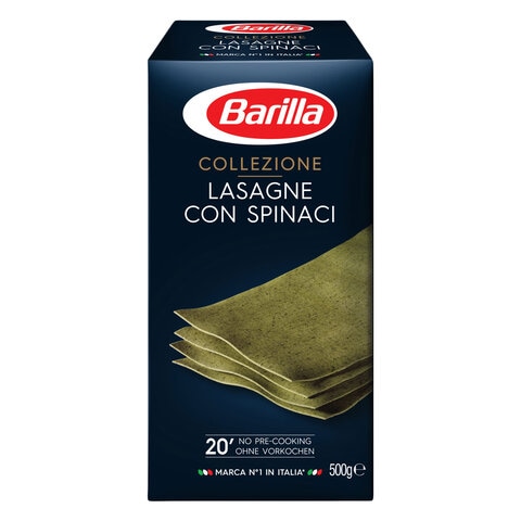 Buy Barilla Collezione Pasta Lasagne Con Spinach 500 Gram Online - Shop  Food Cupboard on Carrefour Jordan