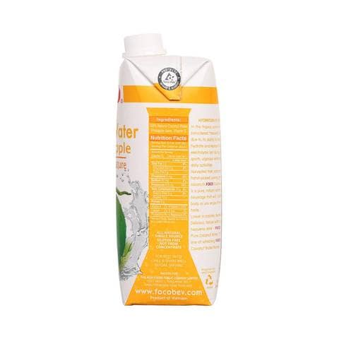 Foco 100% Pure Coconut Water With Pineapple 500ml