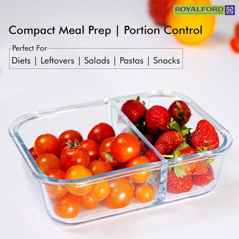 Royalford RF8810 400ml Glass Meal Prep Container