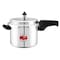 Delcasa 3 Litre Aluminium Pressure Cooker, Sleek And Simple, Dc2102 - Induction Compatible, Lightweight &amp; Durable Cooker With Lid, Improved Pressure Regulator, Comfortable Handle