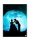 Metal Plate Of Disney Poster Blue/White/Black