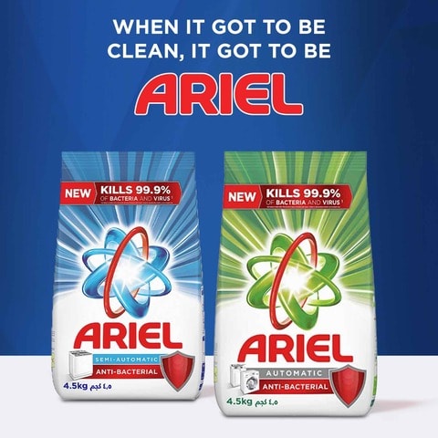 Ariel Anti-Bacterial Laundry Powder Detergent Original Scent Suitable for Semi-Automatic Machines 2.25kg