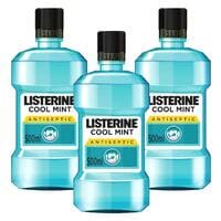 Listerine Cool Mint Antiseptic Mouthwash Blue 500ml Pack of 3