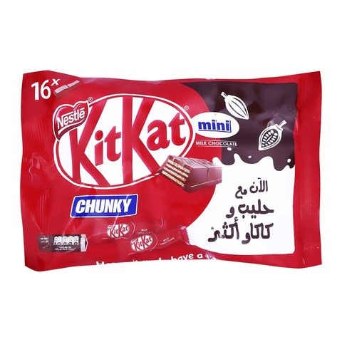 Buy Nestle Kitkat Chunky Mini Chocolate Wafer Bag 250g in Kuwait