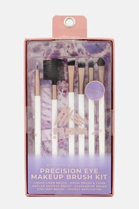 RBX Precision Eye Makeup Brush Kit, White/Purple