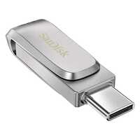 SanDisk Ultra Dual Drive Luxe USB Type-C Flash Drive 64GB Silver