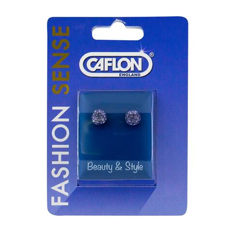 Caflon Fashion Sense Gold Plated Tanzanite Glitterball Earring, 6 mm