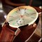 AFRA TRITON GENTS WATCH ROSE GOLD CASE WHITE DIAL BROWN LEATHER