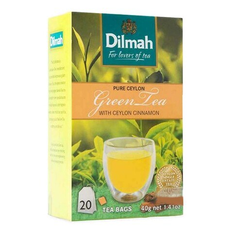 Dilmah Pure Green Tea With Ceylon Cinnamon (Pack of 20)