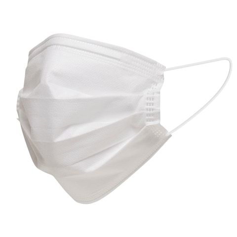 Buy Disposable Face Mask For Adluts Pack of 50 Pieces White in UAE