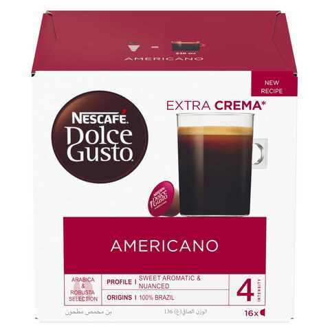 Nescafe Dolce Gusto Cafe Americano Coffee Pods 128g