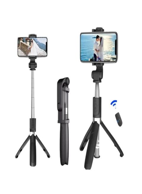 Selfie Stick trípode retráctil de aluminio Selfie Stick portátil  desmontable Bluetooth Control remoto Compatible Ormromra HMHZ1401