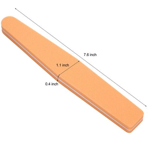 3 Pieces Sunshine Washable Diamond Acrylic Nail Extension Nail Sanding Buffer Block 100/180 Grit (Orange)