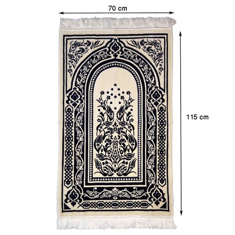 Museum Turkish Soft Velvet Muslim Prayer Mat - Fantazy Islamic design Prayer Rug With Gift Box.