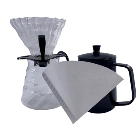 Sue&rsquo;s choice Cone Coffee Filters, 100 Count 2-4 Cups V02 Disposable Coffee Filters Paper, Compatible with V60 and Conical Shaped Pour Over Coffee Dripper and Drip Coffee Make ( White/V02)