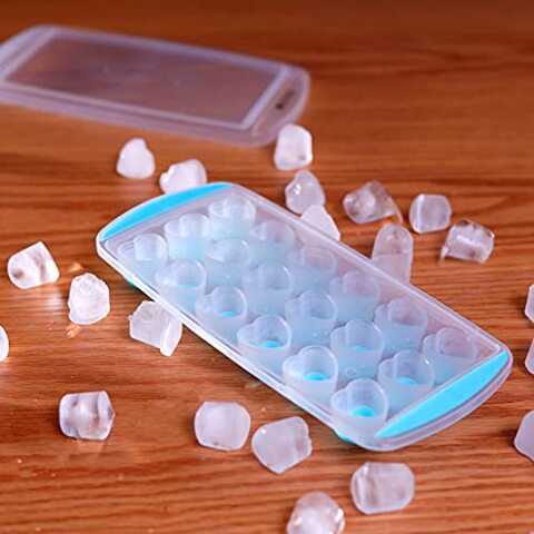 2 Pack Silicone Ice Cube Tray, LFGB Certified BPA Free Moulds with  Non-Spill Lid, Best for Freezer, Baby Food, Water, Whiskey, Cocktail and  Other Drink 