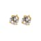 Caflon Fashion Sense Gold Plated White Cubic Zirconia Earring, 5mm