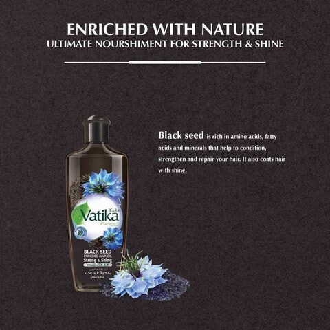 Vatika Naturals Black Seed Enriched Hair Oil Strong &amp; Shiny  300ml